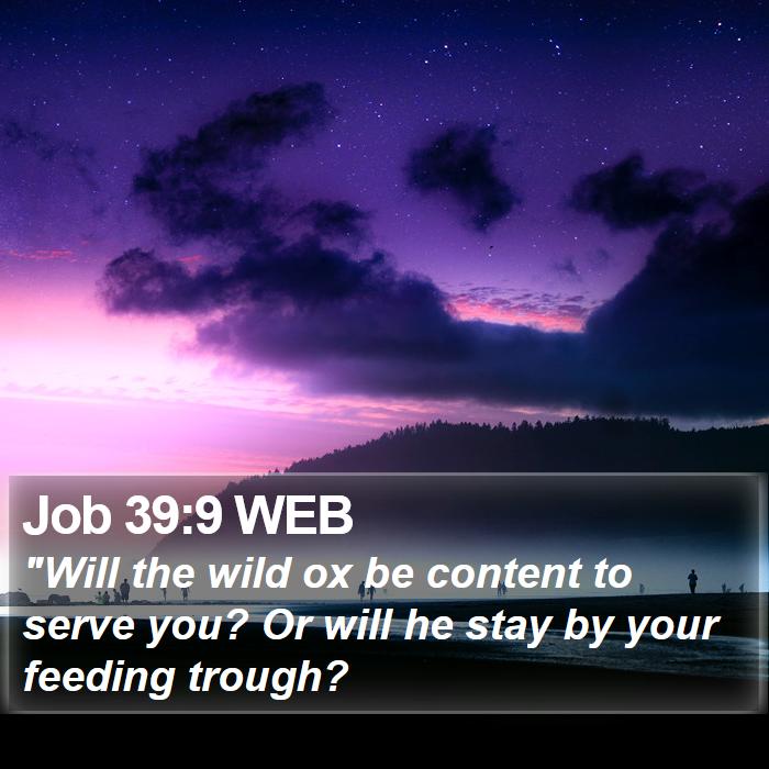 Job 39:9 WEB Bible Study