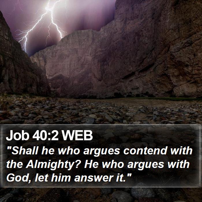 Job 40:2 WEB Bible Study