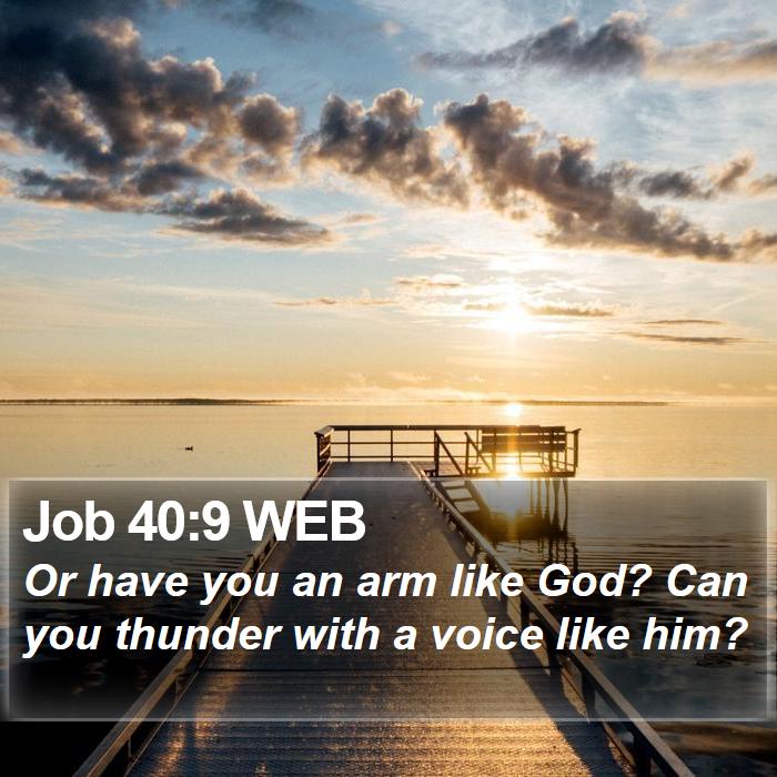 Job 40:9 WEB Bible Study