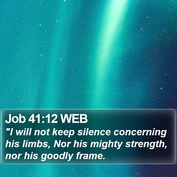 Job 41:12 WEB Bible Study