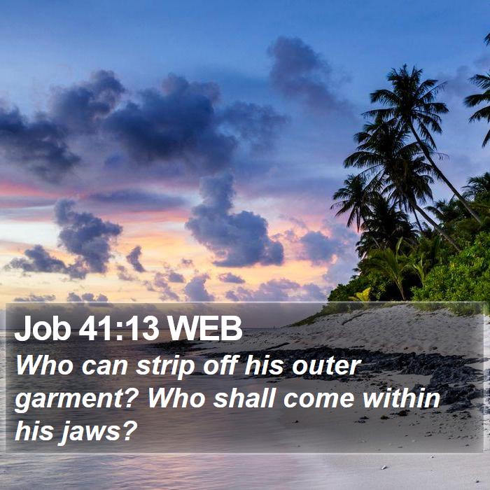 Job 41:13 WEB Bible Study