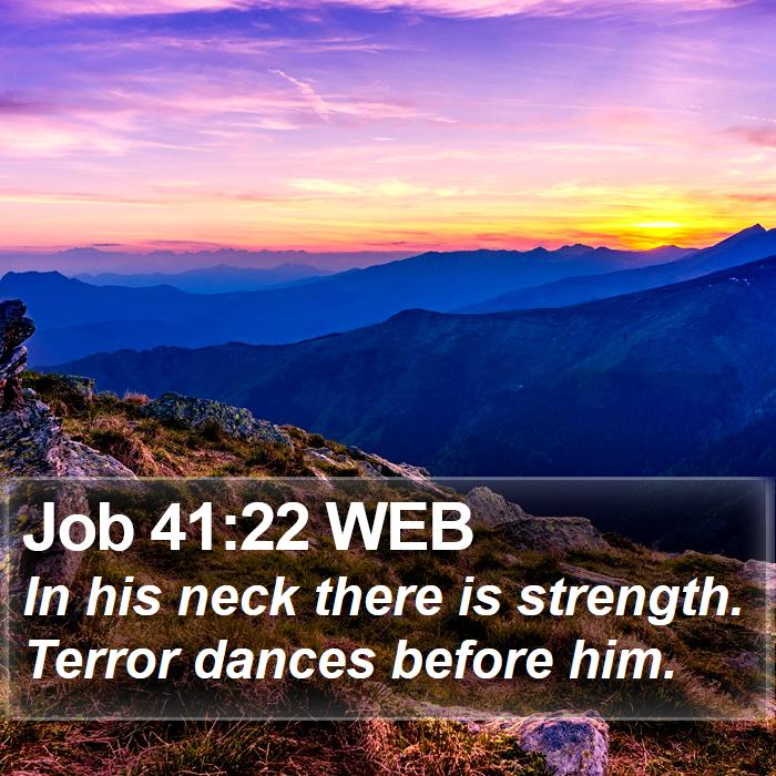 Job 41:22 WEB Bible Study