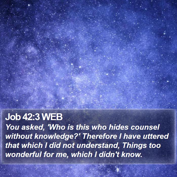 Job 42:3 WEB Bible Study