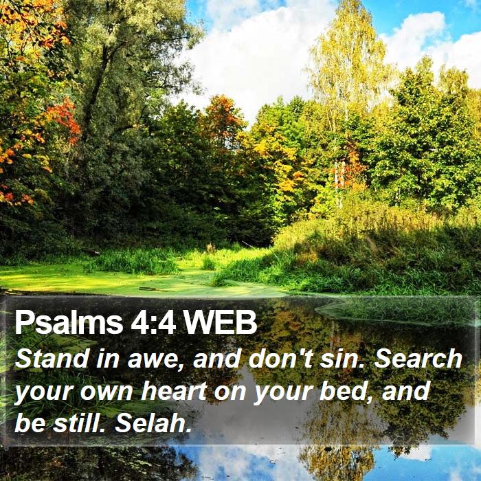 Psalms 4:4 WEB Bible Study