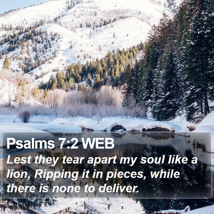 Psalms 7:2 WEB Bible Study