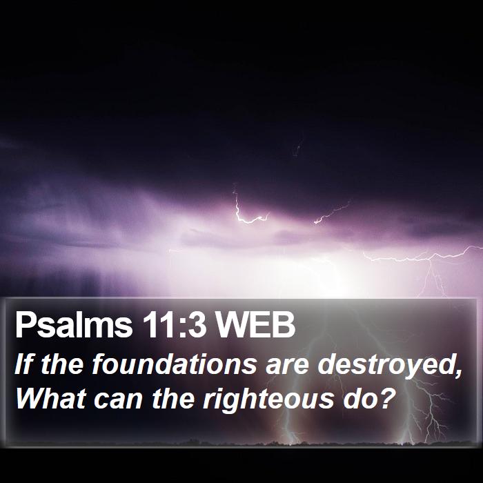 Psalms 11:3 WEB Bible Study