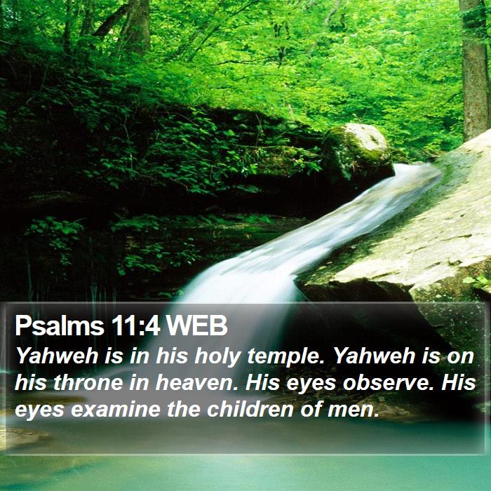 Psalms 11:4 WEB Bible Study