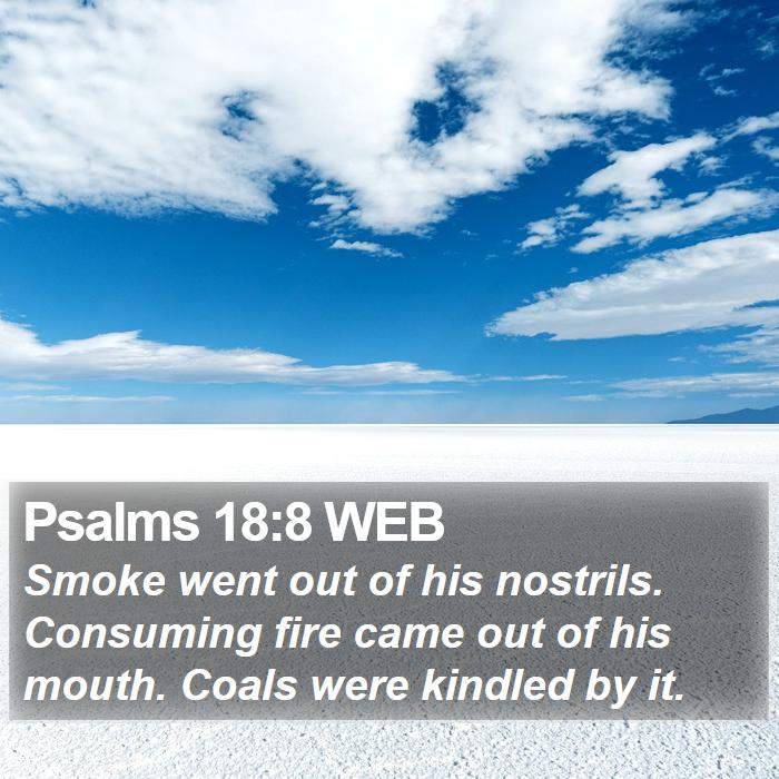 Psalms 18:8 WEB Bible Study