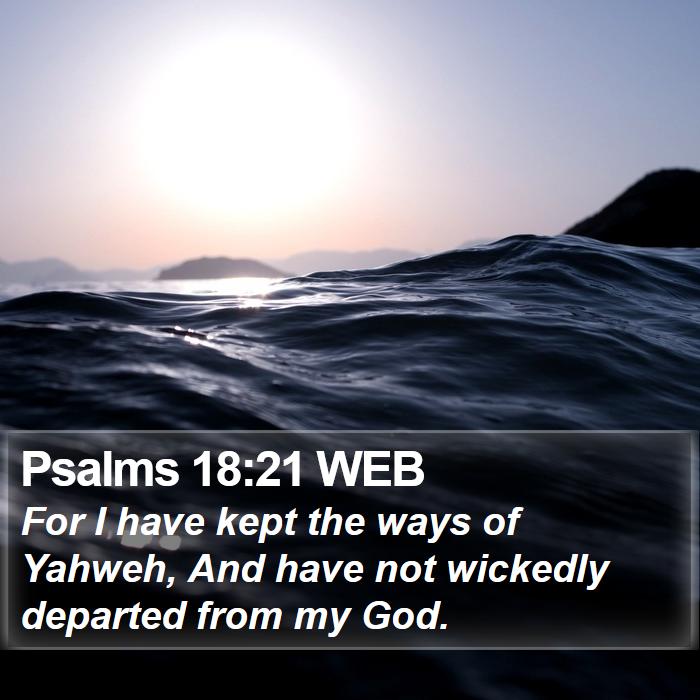 Psalms 18:21 WEB Bible Study