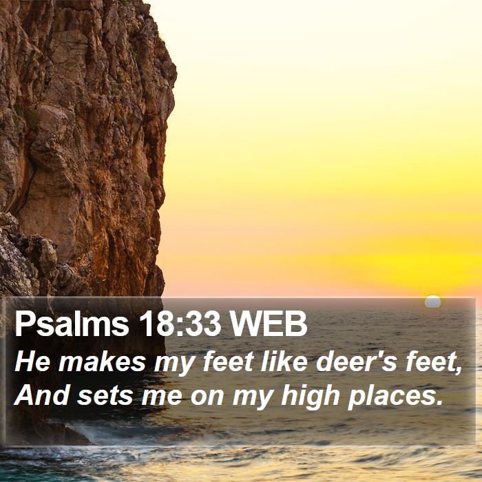 Psalms 18:33 WEB Bible Study