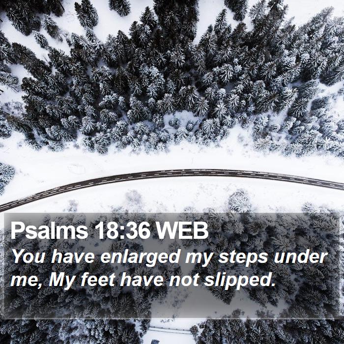 Psalms 18:36 WEB Bible Study