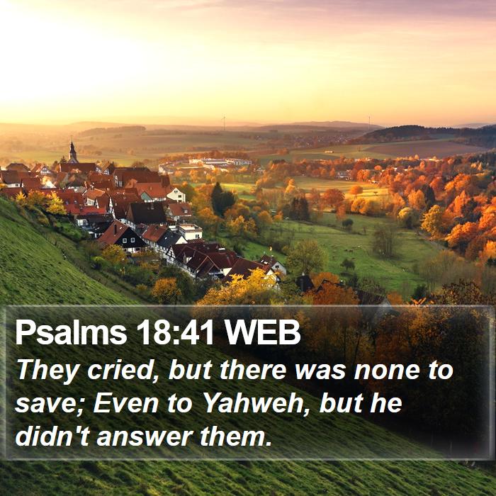 Psalms 18:41 WEB Bible Study