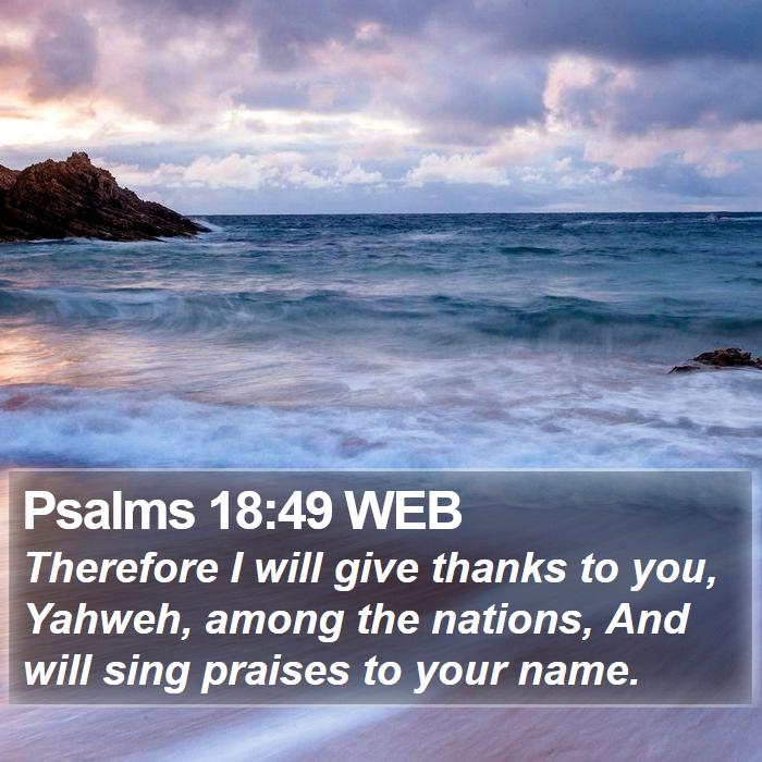 Psalms 18:49 WEB Bible Study