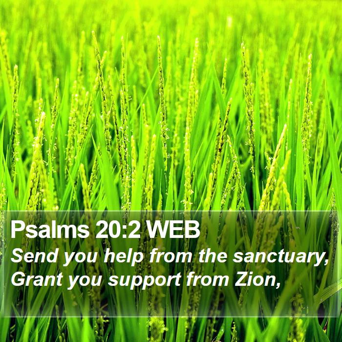 Psalms 20:2 WEB Bible Study