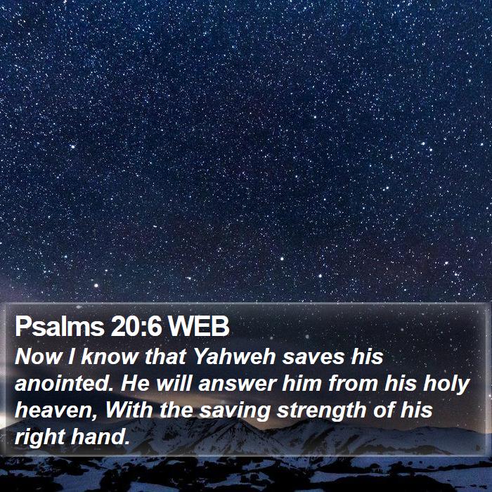 Psalms 20:6 WEB Bible Study