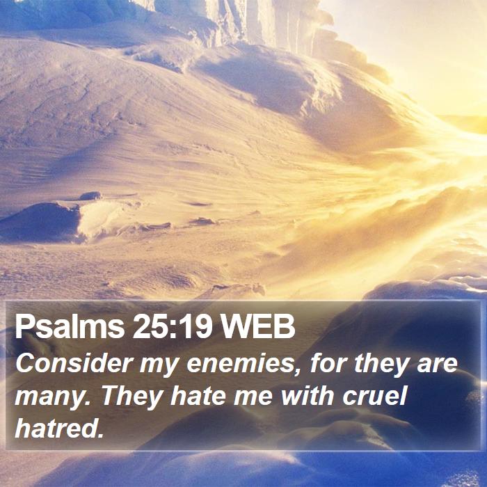 Psalms 25:19 WEB Bible Study