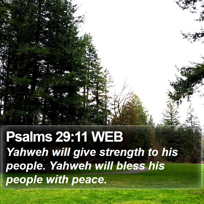 Psalms 29:11 WEB Bible Study