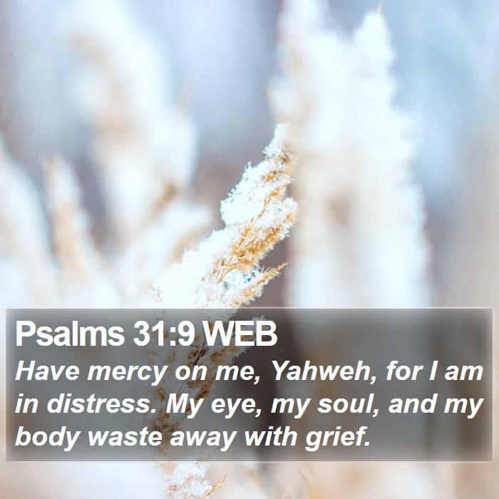 Psalms 31:9 WEB Bible Study