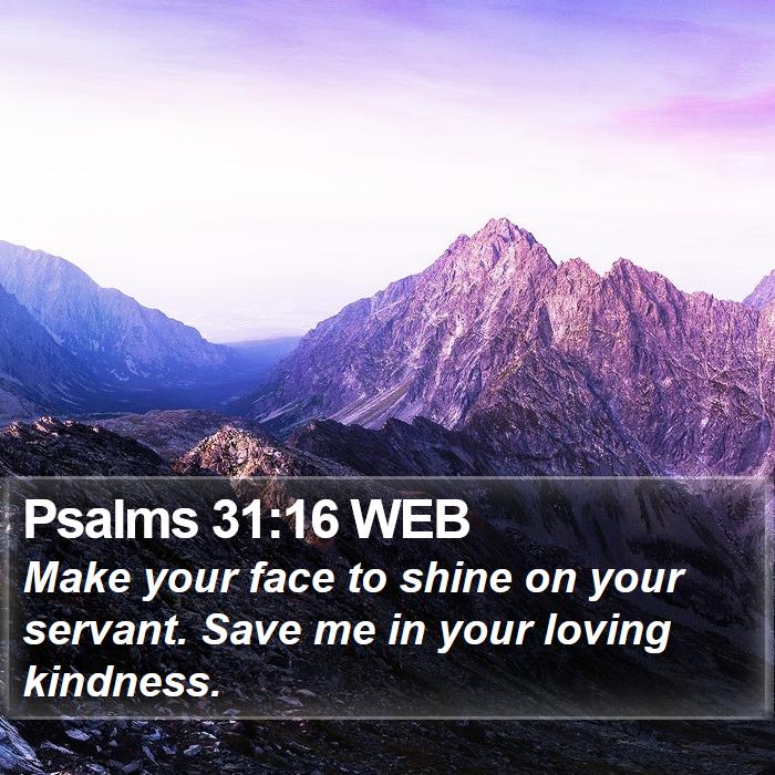 Psalms 31:16 WEB Bible Study