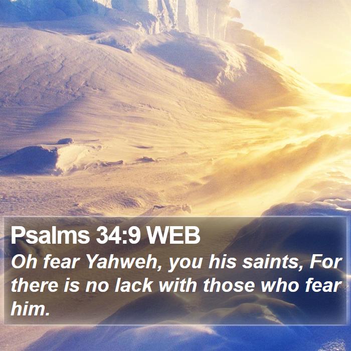 Psalms 34:9 WEB Bible Study