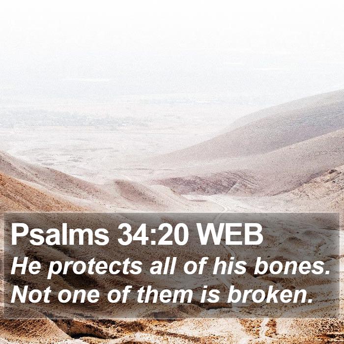 Psalms 34:20 WEB Bible Study