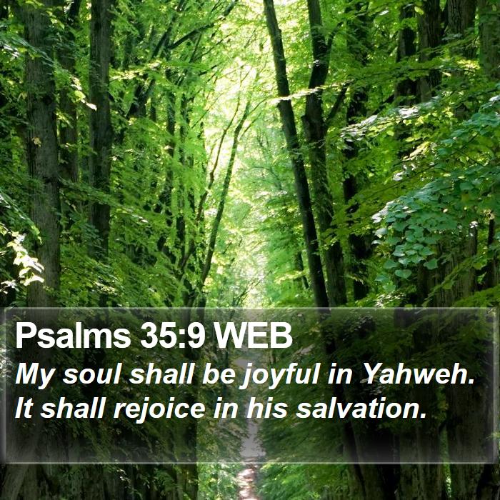 Psalms 35:9 WEB Bible Study