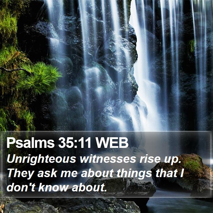 Psalms 35:11 WEB Bible Study