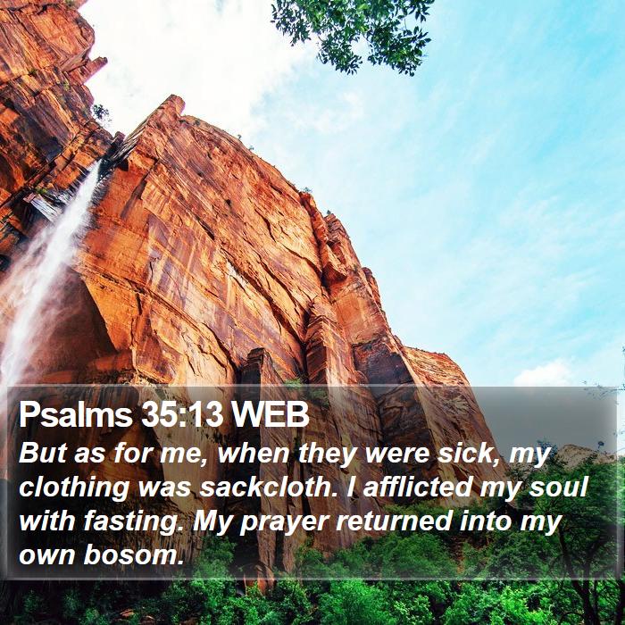 Psalms 35:13 WEB Bible Study