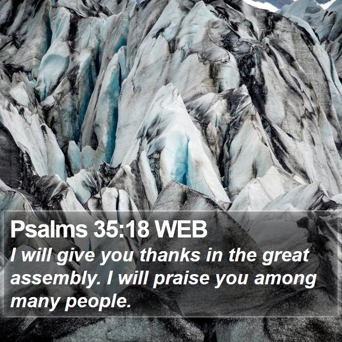 Psalms 35:18 WEB Bible Study