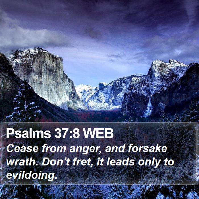 Psalms 37:8 WEB Bible Study