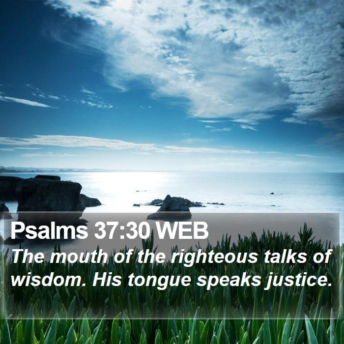 Psalms 37:30 WEB Bible Study