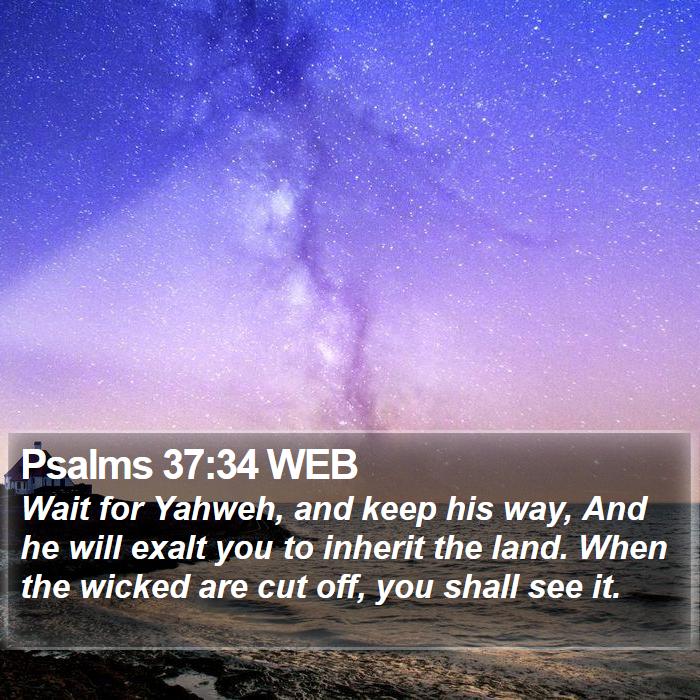 Psalms 37:34 WEB Bible Study