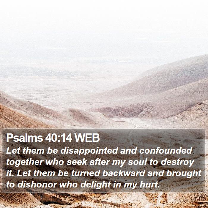 Psalms 40:14 WEB Bible Study