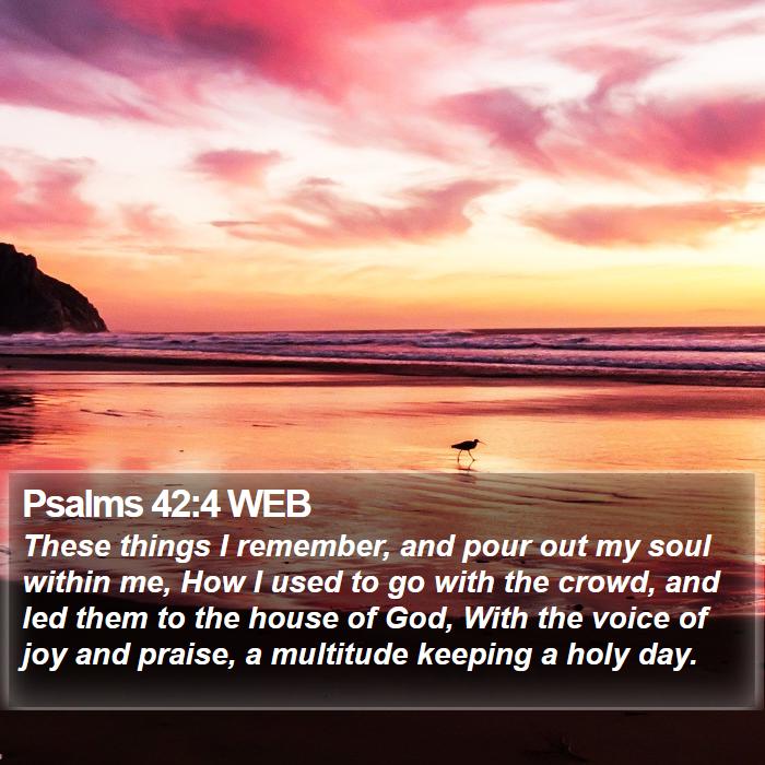 Psalms 42:4 WEB Bible Study