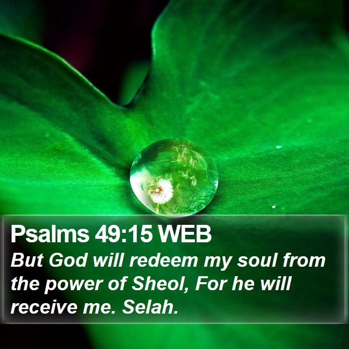 Psalms 49:15 WEB Bible Study