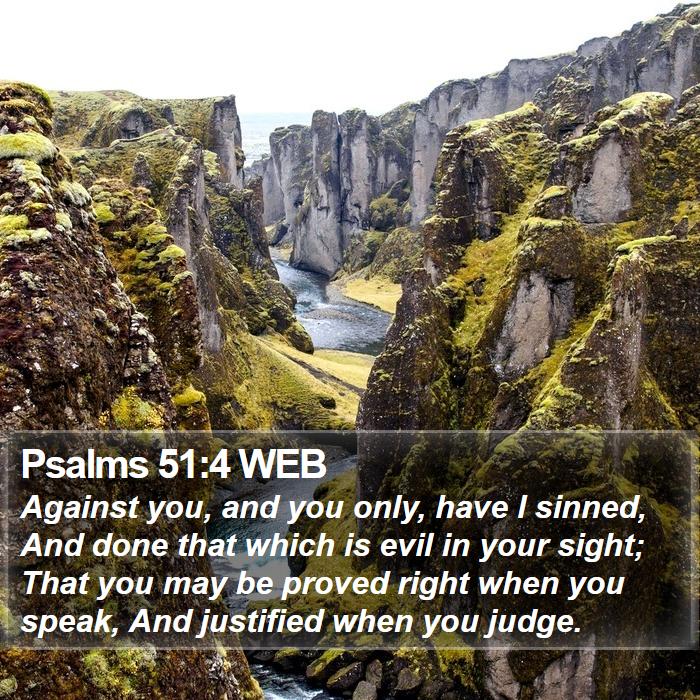 Psalms 51:4 WEB Bible Study