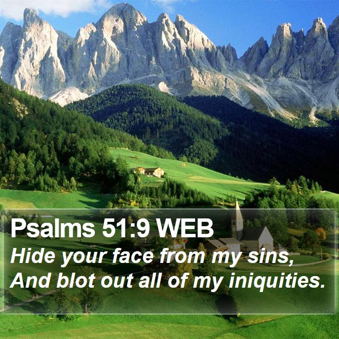 Psalms 51:9 WEB Bible Study