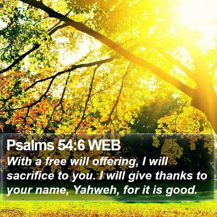 Psalms 54:6 WEB Bible Study