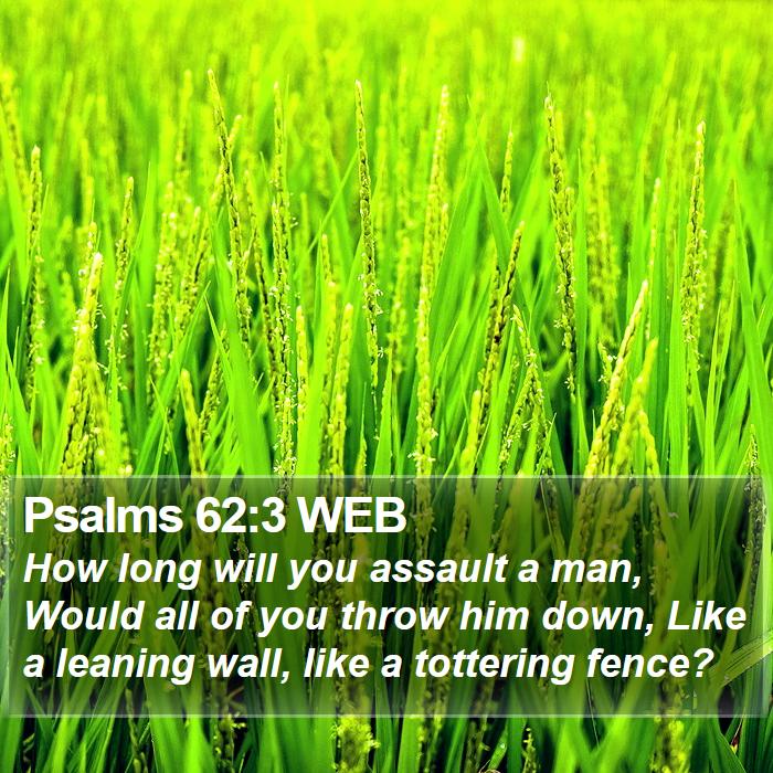 Psalms 62:3 WEB Bible Study