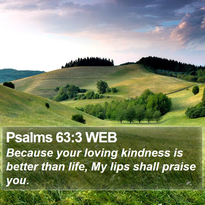 Psalms 63:3 WEB Bible Study