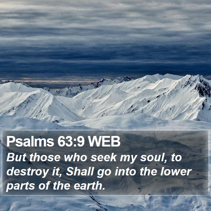 Psalms 63:9 WEB Bible Study