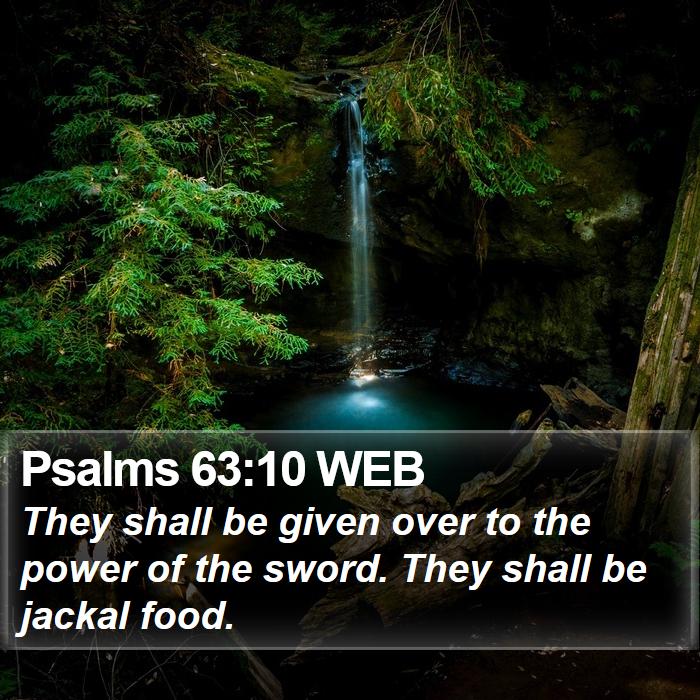 Psalms 63:10 WEB Bible Study