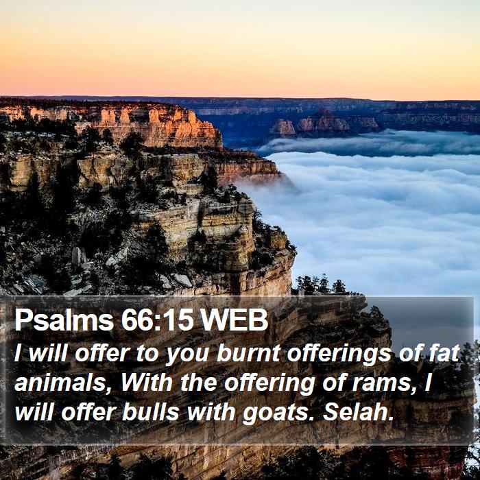 Psalms 66:15 WEB Bible Study