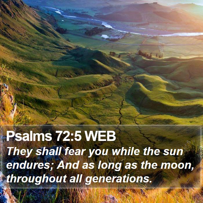 Psalms 72:5 WEB Bible Study