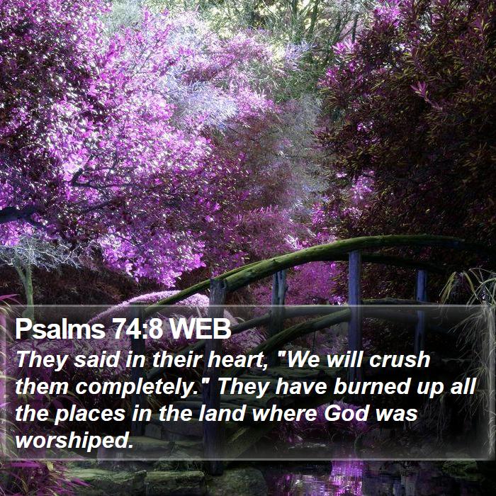 Psalms 74:8 WEB Bible Study