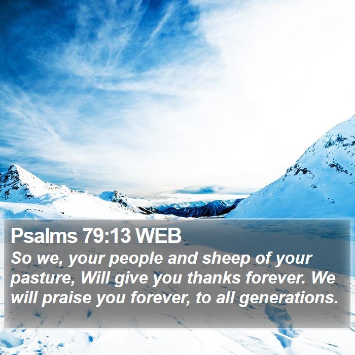 Psalms 79:13 WEB Bible Study