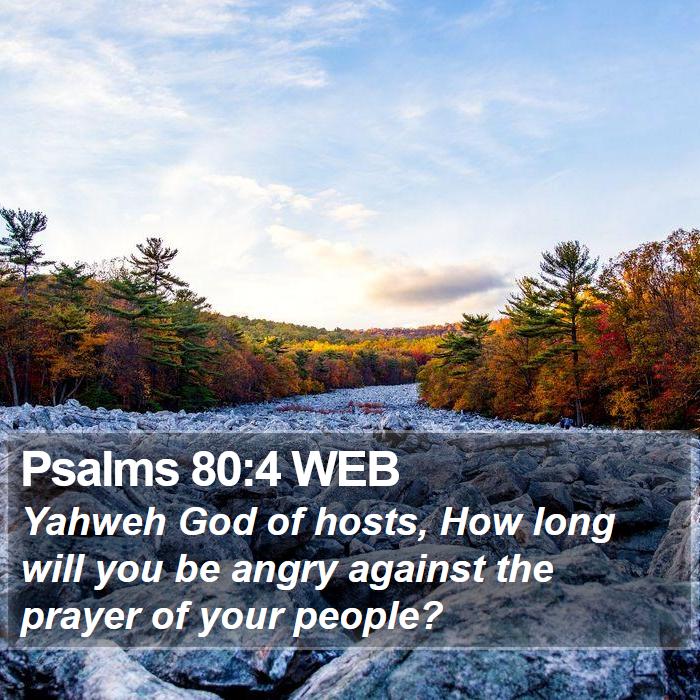 Psalms 80:4 WEB Bible Study