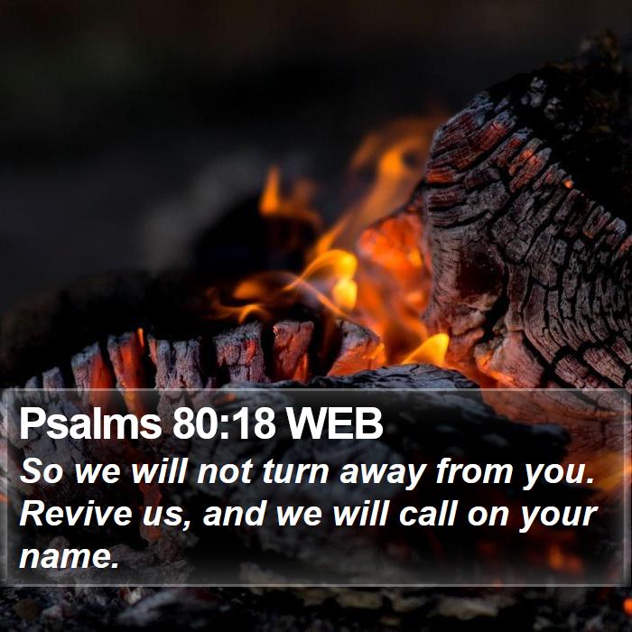 Psalms 80:18 WEB Bible Study