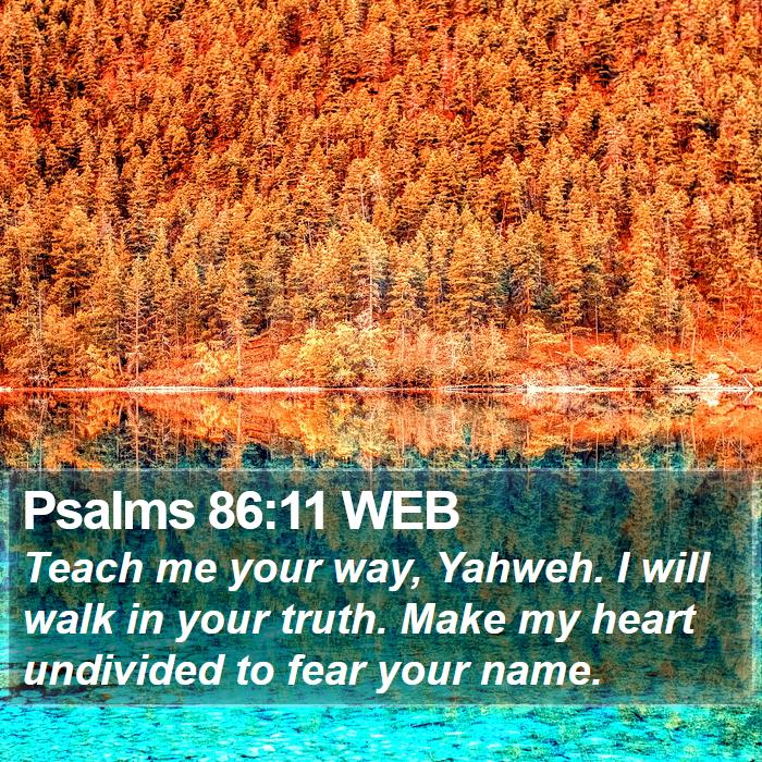 Psalms 86:11 WEB Bible Study