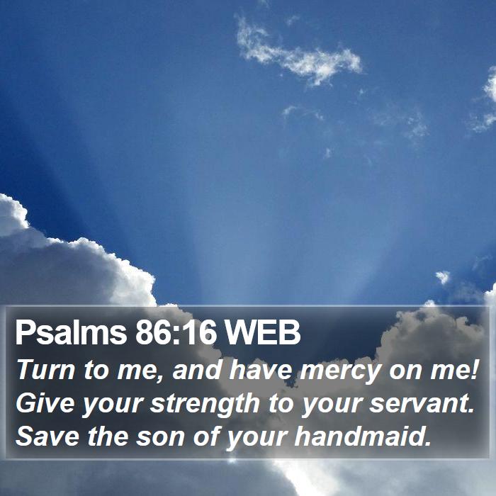 Psalms 86:16 WEB Bible Study